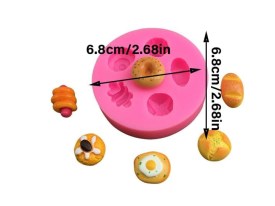 Molde silicona 6 mini comidas